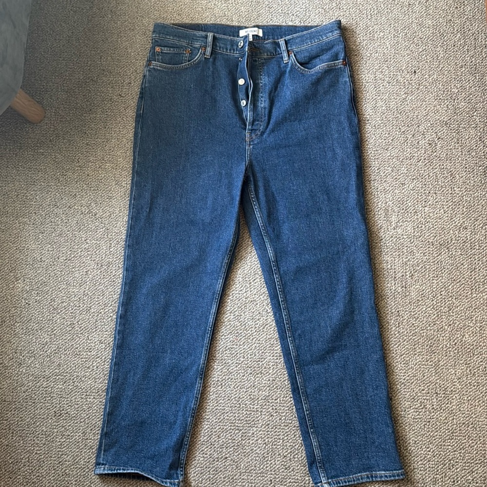 RE/DONE 70’s Ultra High Rise Comfort Stretch Stove Pipe Jeans in Western Rinse
